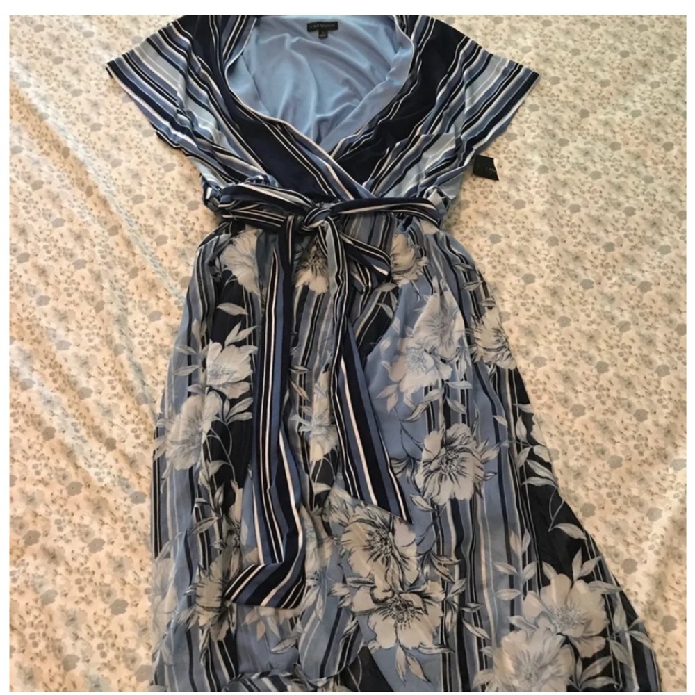 Lane Bryant Blue Floral Wedding Dress